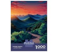 Jigsaw Puzzles 1000 Piece for Adults Mountain Path at Sunset Adult Jigsaw Puzzle Family Games For Family Fun Birthday Present, Gifts, 52x38cm/1000pcs