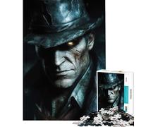 Jigsaw Puzzles 1000 Piece for Adults Mysterious Man in Hat Help The Brain Exercise Improve Memory Educational Game for Age 14+ Game (38x52cm)
