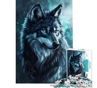 Jigsaw Puzzles 1000 Piece for Adults Mystic Wolf Eyes Adult Jigsaw Puzzle Relax Games Staycation Kill Time Challenging To Complete (Size 38x52cm)