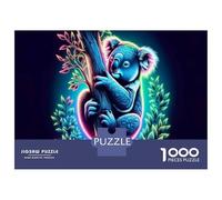 Jigsaw Puzzles 1000 Piece for Adults Neon Koala Art Print Jigsaw for Adults Toy Wall Decor Home Decoration Challenging To Complete 70x50cm/1000pcs