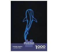 Jigsaw Puzzles 1000 Piece for Adults Neon Whale Shark Puzzle for Adults Family Games Enhance Memory Educational Challenge 52x38cm/1000pcs