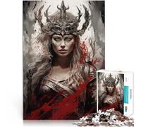 Jigsaw Puzzles 1000 Piece for Adults Norse Nordic Mythology Lernspiele Heimdekoration mit passendem Poster und Quizblatt38x26cm