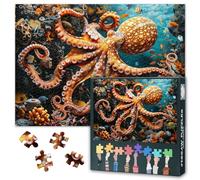 Jigsaw Puzzles 1000 Piece for Adults - Octopus and Corals in Vibrant Underwater Sea World, Premium Puzzle 1000 Pieces, Coolest Adult Marine Life Jigsaw Puzzle(27.5x19.7 Inch)