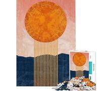 Jigsaw Puzzles 1000 Piece for Adults Orange Sun Rays Adult Jigsaw Puzzle Relax Games Staycation Kill Time Challenging To Complete (Size 50x75cm)