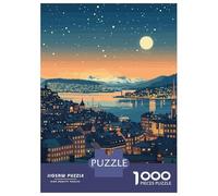 Jigsaw Puzzles 1000 Piece for Adults Oslo, Norway Cityscape at Night Puzzle for Adults Family Games Enhance Memory Educational Challenge 52x38cm/1000pcs