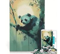 Jigsaw Puzzles 1000 Piece for Adults Panda in The Bamboo Hands-on Game Fun Activities at Home Beautiful Design Game 50x75cm