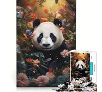 Jigsaw Puzzles 1000 Piece for Adults Panda in The Jungle Hands-on Game Fun Activities at Home Beautiful Design Game 50x75cm