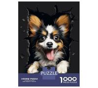 Jigsaw Puzzles 1000 Piece for Adults Papillon Dog Adult Puzzles Relaxing Games Analysis And Logic Great Gift for Gaming 38x26cm/1000pcs