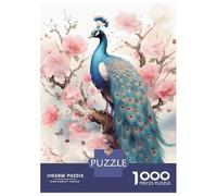 Jigsaw Puzzles 1000 Piece for Adults Peacock Watercolor Jigsaws for Adults Hands-on Game But Fun And Humorous Educational Challenge 52x38cm/1000pcs