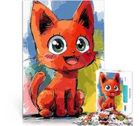 Jigsaw Puzzles 1000 Piece for Adults Playful Kitten Art Brain intelligence challenge addictive toys deal as gifts for the whole family 26x38cm