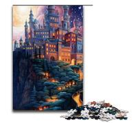 Jigsaw Puzzles 1000 Piece for Adults Psychedelic Pena National Palace at Night Puzzle Hands on Game Unique Home Decor And Gifts 1000 PCS(75x50cm)