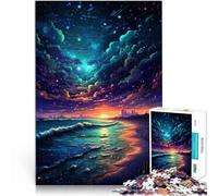 Jigsaw Puzzles 1000 Piece for Adults Psychedelic Space Wave Puzzle Hands-on Game 26x38cm Enhance love between couples for 14 year olds
