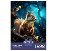 Jigsaw Puzzles 1000 Piece for Adults Red Squirrel Wildlife Photography Puzzles for Adults Brain Teaser Game Difficult Hard Educational Challenge 70x50cm/1000pcs