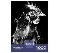 Jigsaw Puzzles 1000 Piece for Adults Rooster Watercolor Adult Puzzles Relaxing Games Analysis And Logic Great Gift for Gaming 70x50cm/1000pcs
