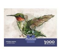 Jigsaw Puzzles 1000 Piece for Adults Ruby Throated Hummingbird Adult Puzzles Relaxing Games Analysis And Logic Great Gift for Gaming 70x50cm/1000pcs