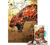 Jigsaw Puzzles 1000 Piece for Adults Saber Tooth Breaking Through Puzzles for Adults Toy Wall Decor Birthday Present Educational Challenge (size 38x52cm)