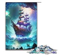 Jigsaw Puzzles 1000 Piece for Adults Sailing Pirate Ship Puzzle Hands on Game Unique Home Decor And Gifts 1000 PCS(38x26cm)