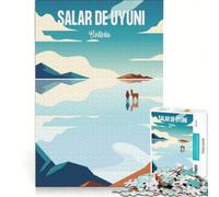 Jigsaw Puzzles 1000 Piece for Adults Salar De Uyuni Bolivia, Brain Teaser Game, Stress Reliever, Every Piece Is Unique 50x75cm