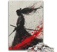 Jigsaw Puzzles 1000 Piece for Adults Samurai Warrior Portrait Precision Cutting for Educational Game Birthday Gifts 38x52cm