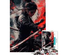 Jigsaw Puzzles 1000 Piece for Adults Samurai Woman with Katana Adult Jigsaw Puzzle Relax Games Staycation Kill Time Challenging To Complete (Size 50x75cm)