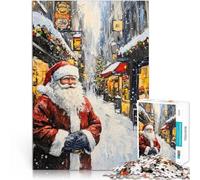 Jigsaw Puzzles 1000 Piece for Adults Santa Claus is coming to town Analyse und Logik Einzigartige Wohndekoration und Geschenke75x50cm