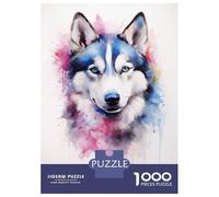 Jigsaw Puzzles 1000 Piece for Adults Siberian Husky Portrait Adult Puzzles Relaxing Games Analysis And Logic Great Gift for Gaming 70x50cm/1000pcs