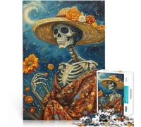 Jigsaw Puzzles 1000 Piece for Adults Skeleton in the moonlight Educational Games Fun at Home Activities, Birthday Present,Travel Gifts, 50x70cm
