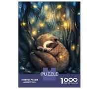 Jigsaw Puzzles 1000 Piece for Adults Sleeping Sloth in Forest Jigsaw for Adults Toy Wall Decor Home Decoration Challenging To Complete 38x26cm/1000pcs