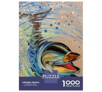 Jigsaw Puzzles 1000 Piece for Adults Smiling Dolphin Adult Puzzles Relaxing Games Analysis And Logic Great Gift for Gaming 38x26cm/1000pcs