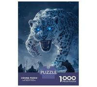 Jigsaw Puzzles 1000 Piece for Adults Snow Leopard Attack Teenager Puzzles Hands-on Game Home Decoration Birthday Present, Gifts, 70x50cm/1000pcs