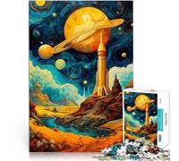 Jigsaw Puzzles 1000 Piece for Adults Space Rocket Landscape Intellektuelles Spiel Tolle Geschenke und Spielzeuge75x50cm