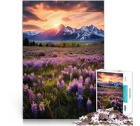 Jigsaw Puzzles 1000 Piece for Adults Spring Mountains Poster Made of cardboard,for age 14+ Analysis and logic Difficult Hard Gifts for Women Men 。size:38x52cm/14.96x20.47inch