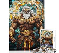 Jigsaw Puzzles 1000 Piece for Adults Stained Glass God Relaxing Games Family Activities Anti-Stress Toys Birthday Present,Travel Gifts, (38x52cm)