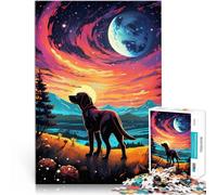 Jigsaw Puzzles 1000 Piece for Adults Starlit Sentinels Dog Handgeschwindigkeitswettbewerb Perfekte Dekoration52x38cm