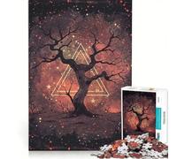 Jigsaw Puzzles 1000 Piece for Adults Starry Wisdom Tree, Practical Game, For Family Fun, Unique Gifts for Birthday And Christmas 50x75cm
