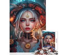 Jigsaw Puzzles 1000 Piece for Adults Steampunk Clockwork Girl 1000 Jigsaw Puzzle Toy Wall Decor Birthday Gifts for The Whole Family (38x52cm)