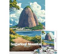 Jigsaw Puzzles 1000 Piece for Adults Sugarloaf Mountain Brazil 1000 Jigsaw Puzzle Toy Wall Decor Birthday Gifts for The Whole Family (38x26cm)