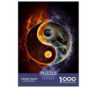 Jigsaw Puzzles 1000 Piece for Adults Sun And Moon Yin And Yang Adult Puzzles Relaxing Games Analysis And Logic Great Gift for Gaming 38x26cm/1000pcs