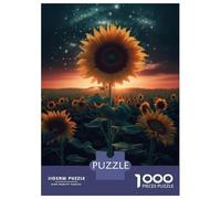 Jigsaw Puzzles 1000 Piece for Adults Sunflower Earth Space Adult Puzzles Relaxing Games Analysis And Logic Great Gift for Gaming 70x50cm/1000pcs