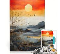 Jigsaw Puzzles 1000 Piece for Adults Sunset Amazing Abst Scenic, Practical Game, For Family Fun, Unique Gifts for Birthday And Christmas 50x75cm
