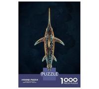 Jigsaw Puzzles 1000 Piece for Adults Swordfish Abstract Art on Dark Background Adult Jigsaw Puzzle Family Games For Family Fun Birthday Present, Gifts, 70x50cm/1000pcs