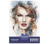 Jigsaw Puzzles 1000 Piece for Adults Taylor Swift Watercolor Art Print Puzzles for Adults Brain Teaser Game Difficult Hard Educational Challenge 38x26cm/1000pcs