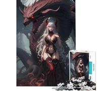 Jigsaw Puzzles 1000 Piece for Adults The Dragon Queen Help The Brain Exercise Improve Memory Educational Game for Age 14+ Game (38x52cm)