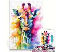 Jigsaw Puzzles 1000 Piece for Adults The Giraffe So Colourful Brain Teaser Game Pattern Assembly Improving Love between Couples 50x75cm