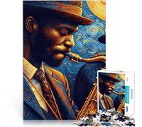 Jigsaw Puzzles 1000 Piece for Adults The Magic of Jazz 8 Herausfordernd Schwierig mit passendem Poster und Quizblatt52x38cm