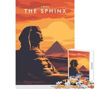 Jigsaw Puzzles 1000 Piece for Adults The Sphinx Egypt Jigsaws for Adults Puzzle Stress Reliever Wishlist with Santa Claus Unique Challenge Game (38x52cm)