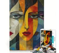 Jigsaw Puzzles 1000 Piece for Adults The Three Faces Educational Toy Improve Memory Unique Birthday And Xmas Gifts 38x26cm