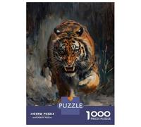 Jigsaw Puzzles 1000 Piece for Adults Tiger Angry Scary Hungry Adult Puzzles Relaxing Games Analysis And Logic Great Gift for Gaming 70x50cm/1000pcs