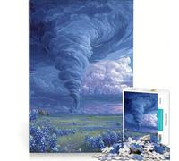 Jigsaw Puzzles 1000 Piece for Adults Tornado over Bluebonnet Field Educational Toy Improve Memory Unique Birthday And Xmas Gifts 50x75cm
