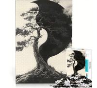 Jigsaw Puzzles 1000 Piece for Adults Tree And Yin Yang Japanese Landscape Brain Teaser Game Pattern Assembly Improving Love between Couples 50x75cm